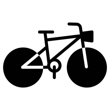 bisiklet, basit düz vektör simgesi