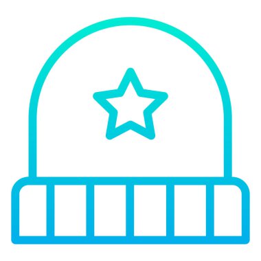 Basit şapka simgesi, vektör çizimi