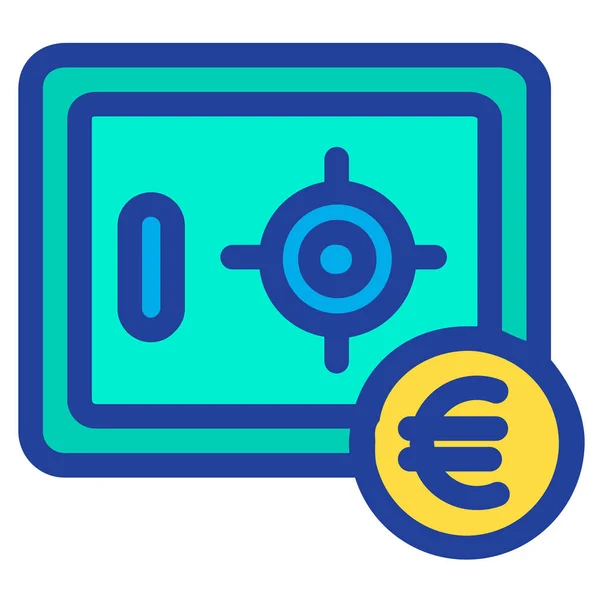 Euro Valuta Koncepció Egyszerű Művészet Vektor Illusztráció — Stock Vector