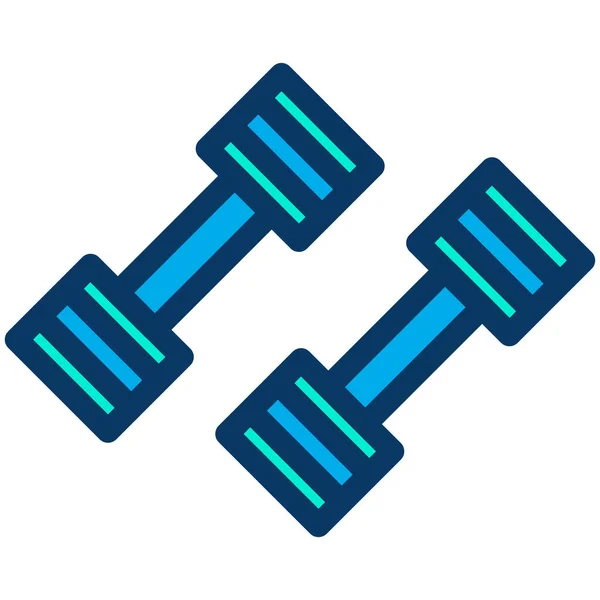 Fitnesshanteln Web Icon Vektor Illustration — Stockvektor