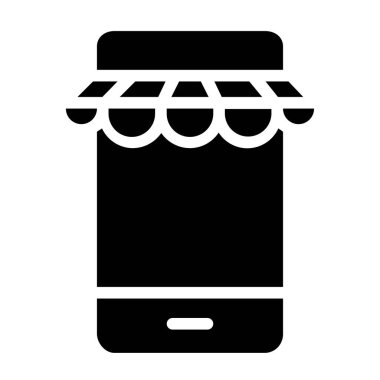 mobil büfe, alışveriş konsepti, basit illüstrasyon