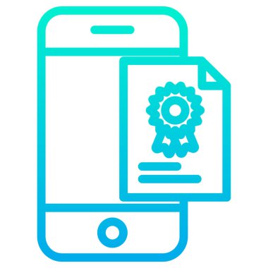 Beyaz arkaplanda basit sertifika vektör resimlemesi