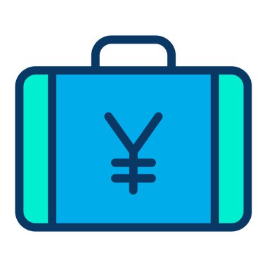 Çanta. Web simgesi basit illüstrasyon