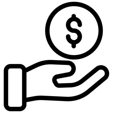 Para için. Web simgesi basit tasarım