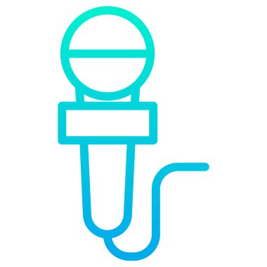 Mikrofon. Web simgesi basit illüstrasyon