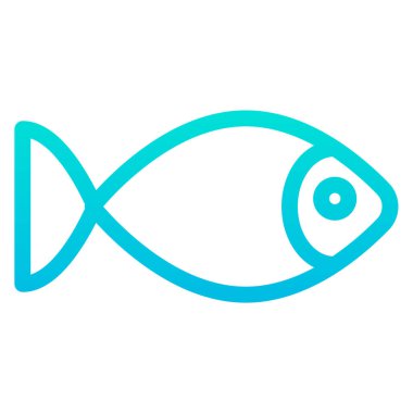 balığı web simgesi, vektör çizim 