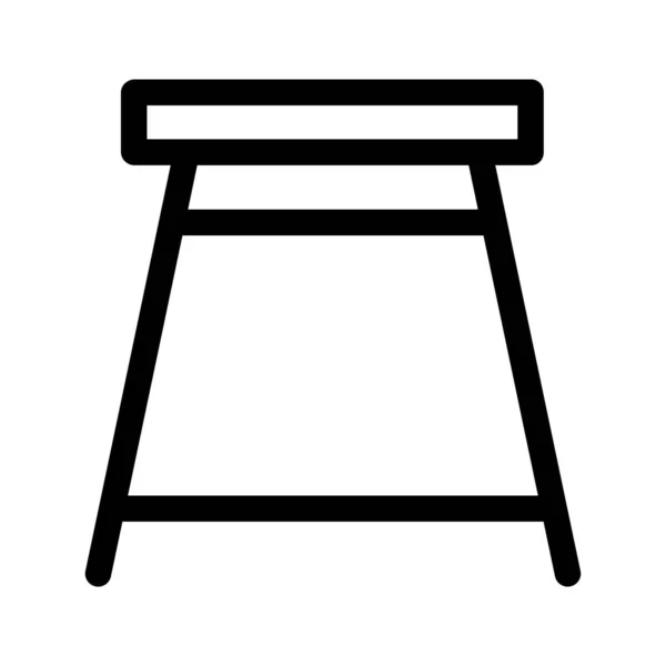 Tabouret Icône Vectorielle Minimaliste Isolé Sur Blanc — Image vectorielle