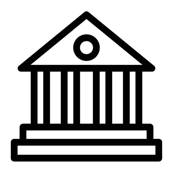 Icono Vector Simple Banco Sobre Fondo Blanco — Archivo Imágenes Vectoriales