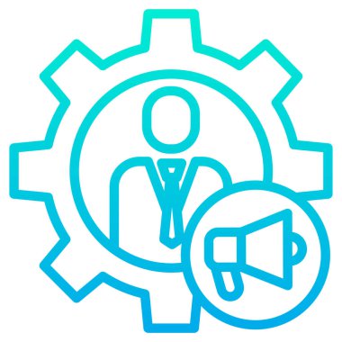 Marteking Managment web simgesi basit vektör illüstrasyonu