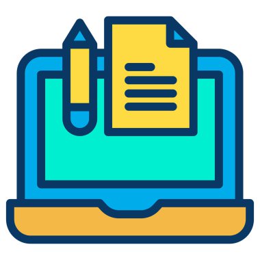 dizüstü bilgisayar simgesi, vektör illüstrasyonu