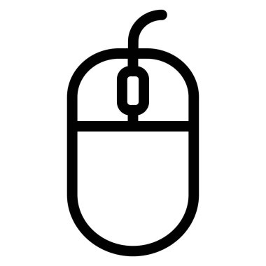 bilgisayar faresi, beyaz arkaplanda basit vektör simgesi