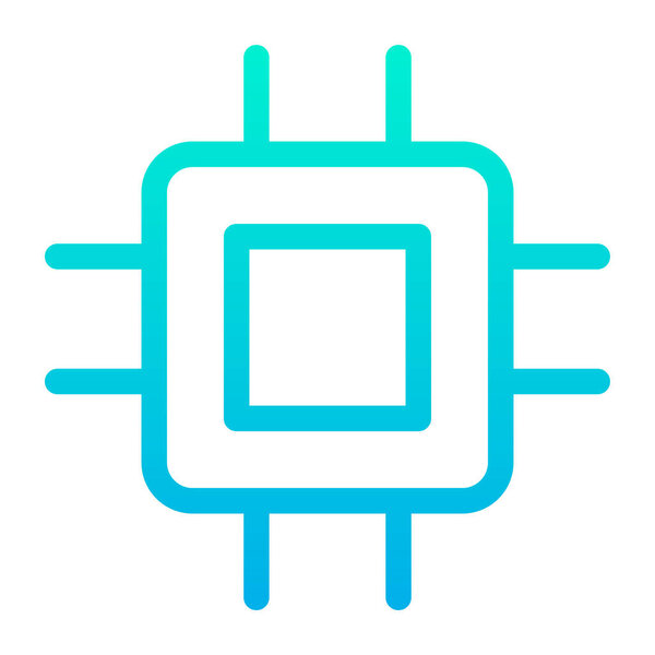 Простая векторная иллюстрация значка микрочипа