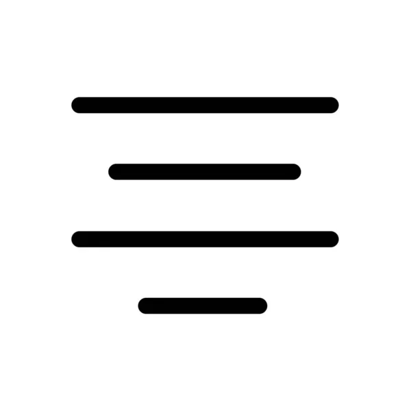 Text Ausrichten Einfaches Symbol Vektorillustration — Stockvektor