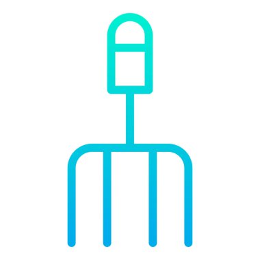 Basit çatal simgesi, vektör illüstrasyonu