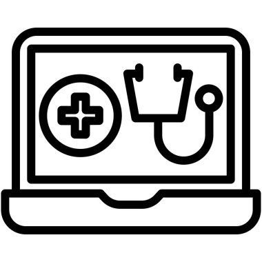 dizüstü bilgisayar simgesi, vektör illüstrasyonu