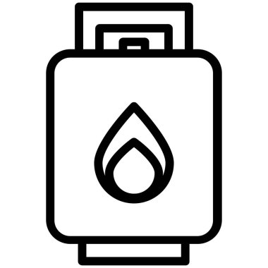 Beyaz arkaplanda basit gaz vektör resimleme