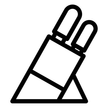 Basit bıçak simgesi, vektör illüstrasyonu