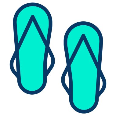flip flops simge vektör illüstrasyonu