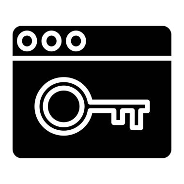 Anahtar. Web simgesi basit illüstrasyon