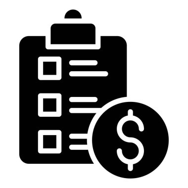 Beyaz arkaplan üzerindeki basit finans raporu vektör resimlemesi