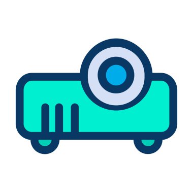 Projektör minimalist vektör simgesi beyaz üzerinde izole 