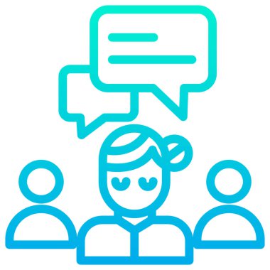 Konuş. Web simgesi basit illüstrasyon