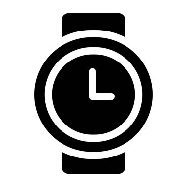 Basit Smartwatch simgesi, vektör illüstrasyonu