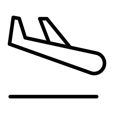 Basit uçuş simgesi, vektör illüstrasyonu