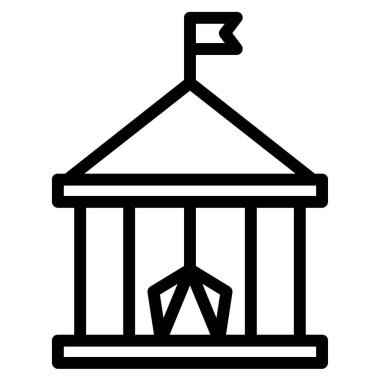 Bina. Web simgesi basit illüstrasyon