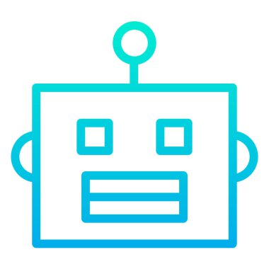 robot. Web simgesi basit illüstrasyon 