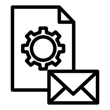 E-posta. Web simgesi basit illüstrasyon