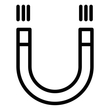 Magnet web simgesi basit vektör illüstrasyonu