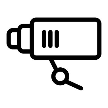 Kapalı devre kamera. Basit bir çizim. Gözetim Kamerası