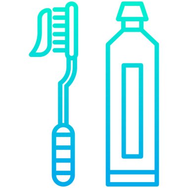 Beyaz arkaplanda basit fırça vektör resimleme