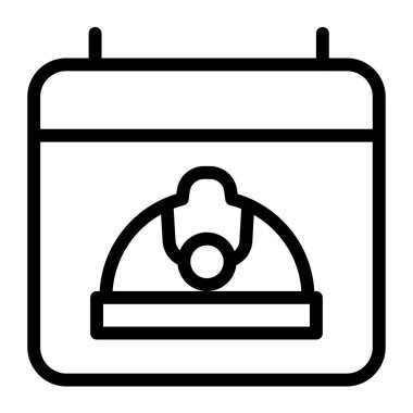 Beyaz arkaplan üzerindeki basit takvim vektör resimlemesi