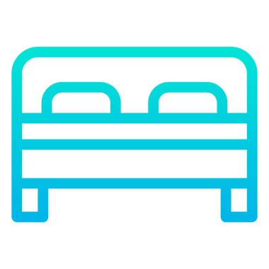 yatak ikonu vektör illüstrasyonu