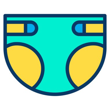 Bebek bezi web simgesi, vektör çizim