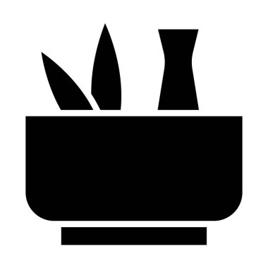 Bitkisel spa vektör ince çizgi simgesi