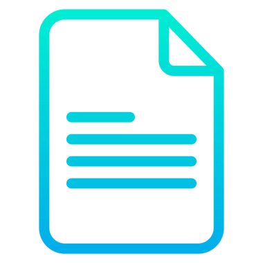 Beyaz arkaplanda basit belge vektör resimleme