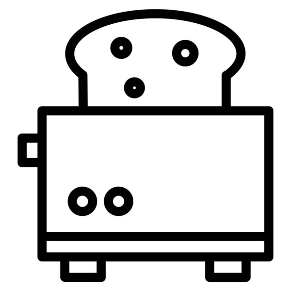 Toaster Lebensmittel Vektorsymbol — Stockvektor