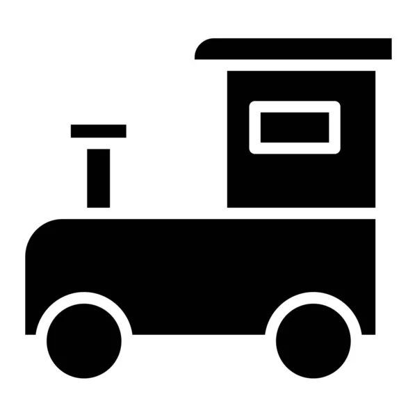 Простой Дизайн Веб Иконки Поезда — стоковый вектор
