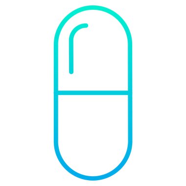 Beyaz üzerine izole edilmiş hap minimalist vektör simgesi