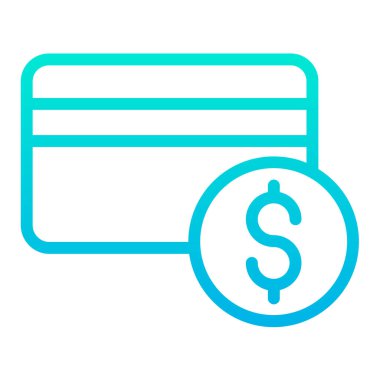 Kredi kartıyla. Basit resimleme