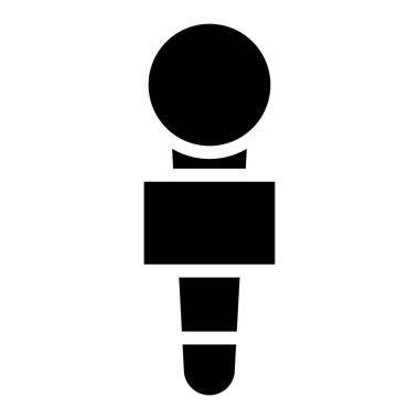 Mikrofon web simgesi basit vektör illüstrasyonu