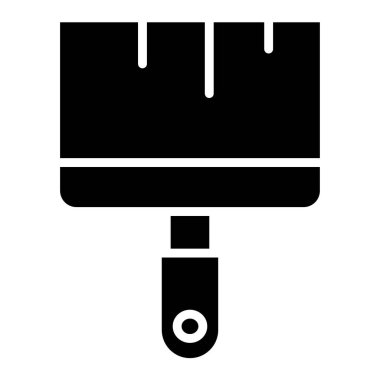 Beyaz arkaplanda basit fırça vektör resimleme