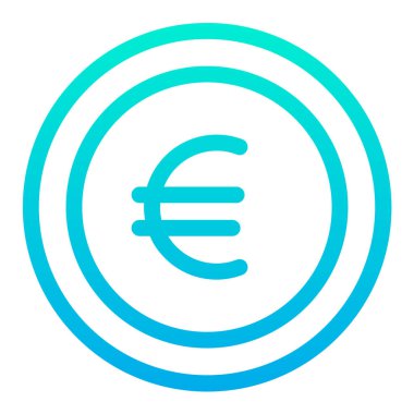 Avro para birimi kavramı basit sanat vektörü illüstrasyonu 