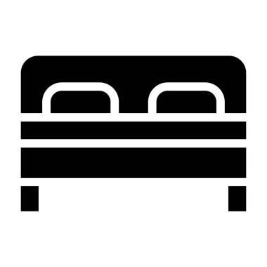 yatak ikonu vektör illüstrasyonu