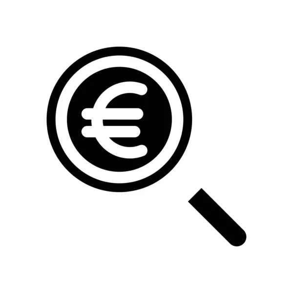 Euro Moneda Concepto Arte Simple Vector Ilustración — Vector de stock