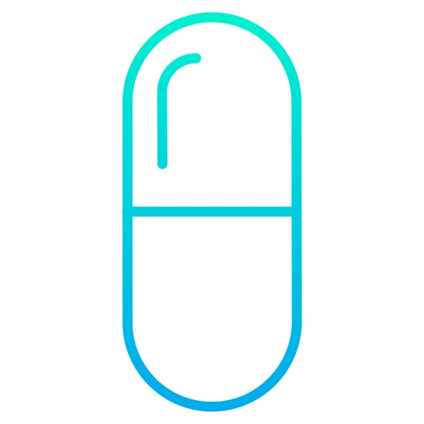 Pille Minimalistisches Vektorsymbol Isoliert Auf Weiß — Stockvektor