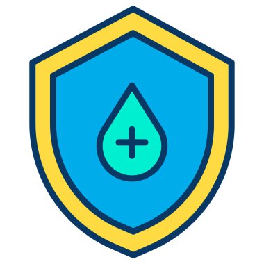 Koruma kalkanı minimalist vektör simgesi beyaza izole edildi 